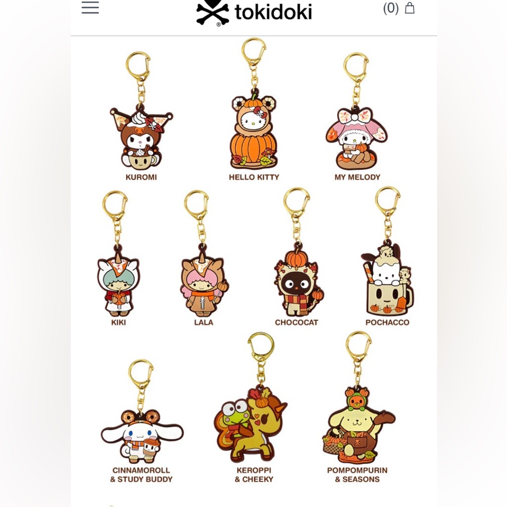 tokidoki x Hello Kitty - Pumpkin Spice Rubber Keychain - Style is Kiki - Picture 5 of 6